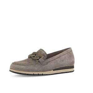 NEW GABOR women's slip on suede shoe in taupe